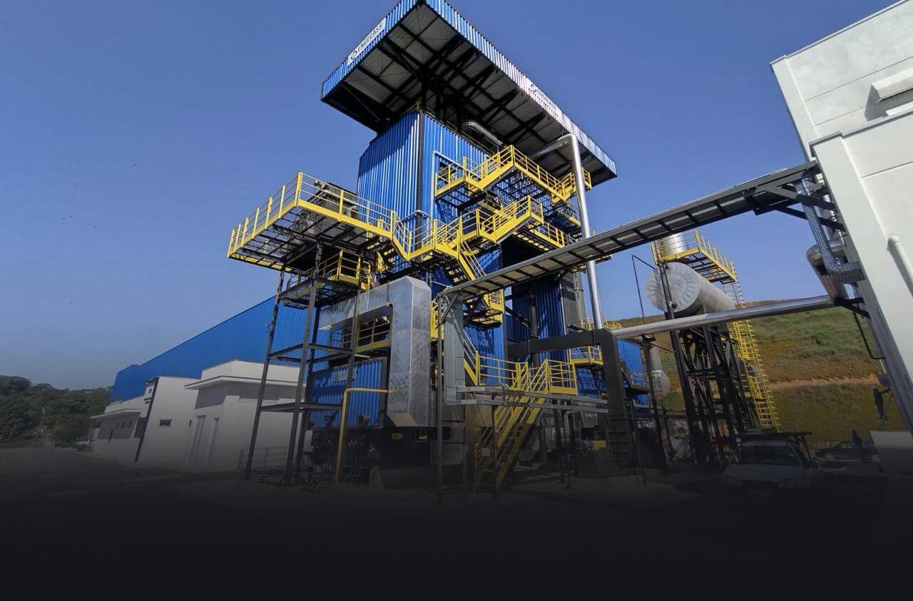 Caldeira Engecass para combustão de resíduos sólidos